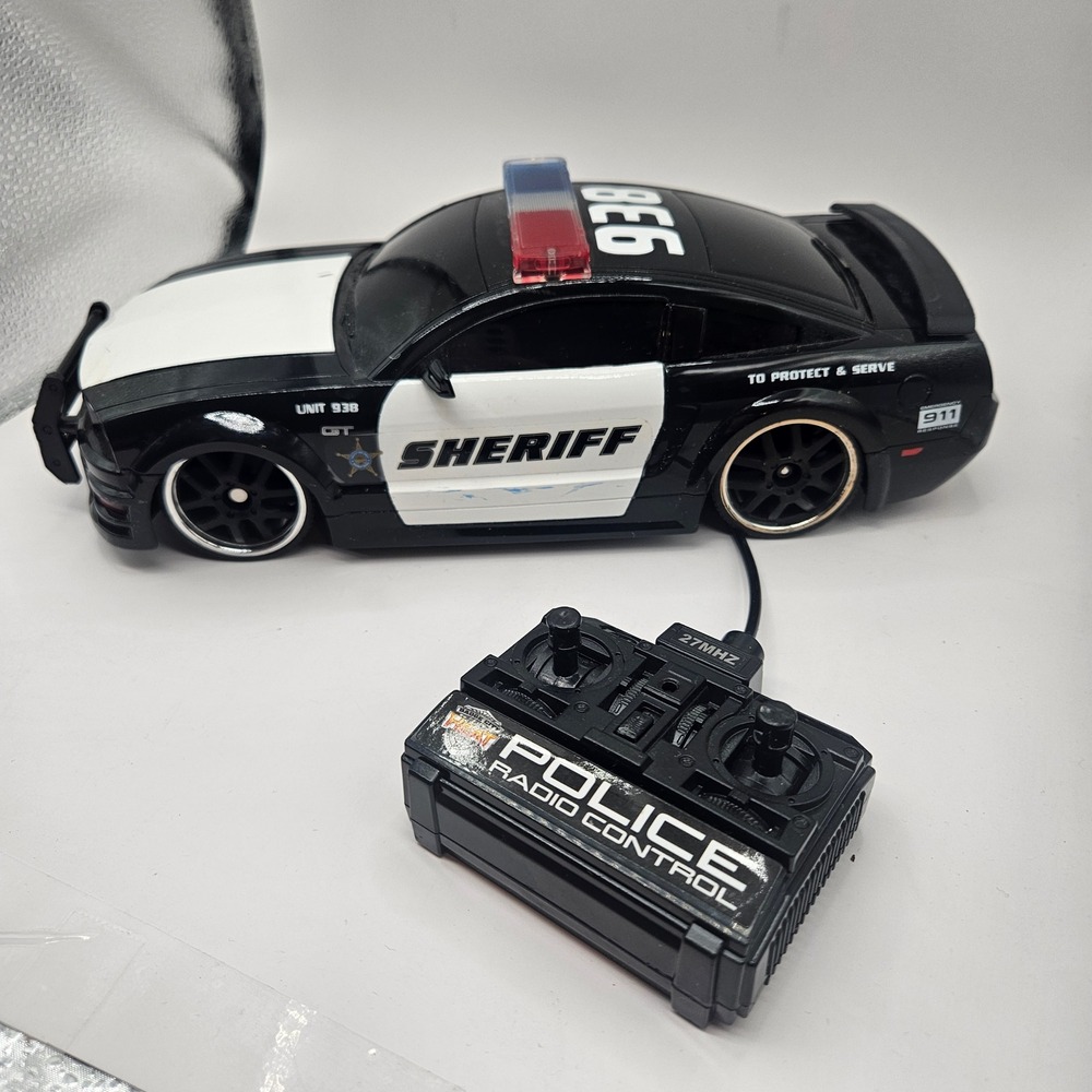 Jada Toys Badge City Heat Police RC Mustang GT Sheriff Car 84146 27MHz *untested